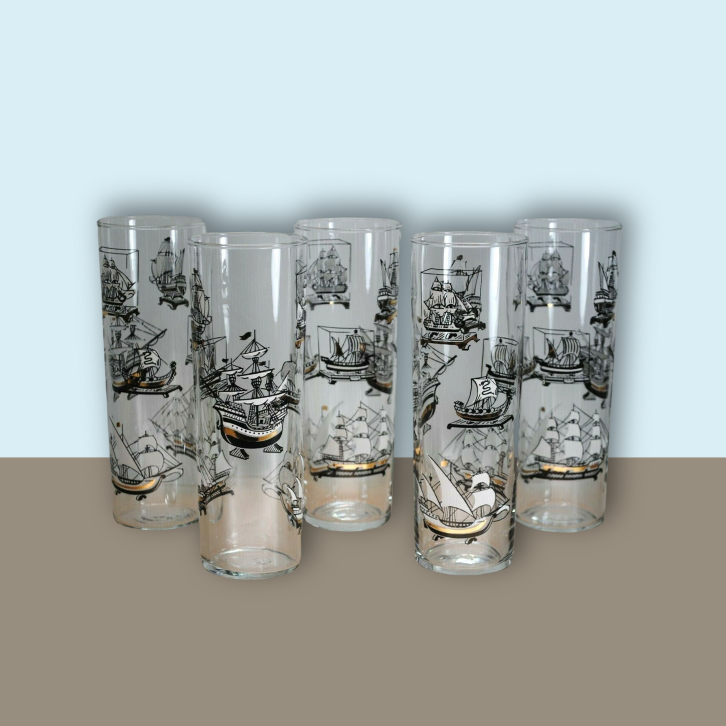 Limited Drop - Nautical Theme Highball Glass (Set of 6)