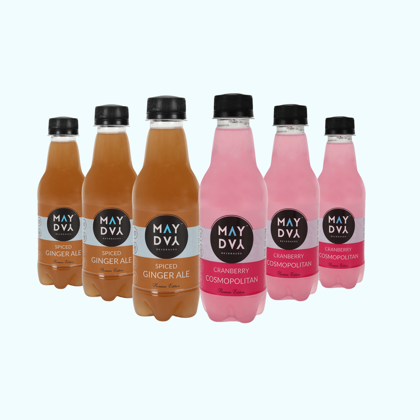 Variety 6-Pack - Spiced Ginger Ale (3) & Cranberry Cosmopolitan (3)
