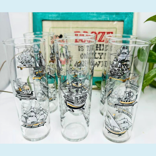 Limited Drop - Nautical Theme Highball Glass (Set of 6)